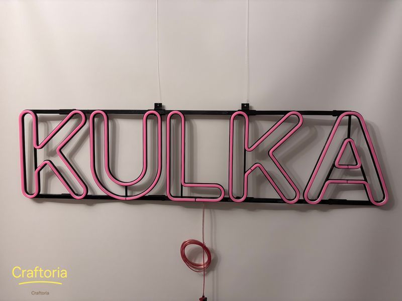 Неоновая вывеска KULKA 1000x240 Розовый KUL-1000x240-РОЖ фото